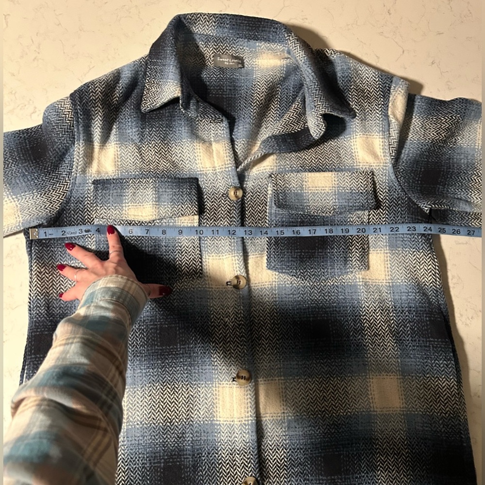 NWOT Sweet Lovely by Jen Outdoor Nights Coat Blue - Picture 9 of 12